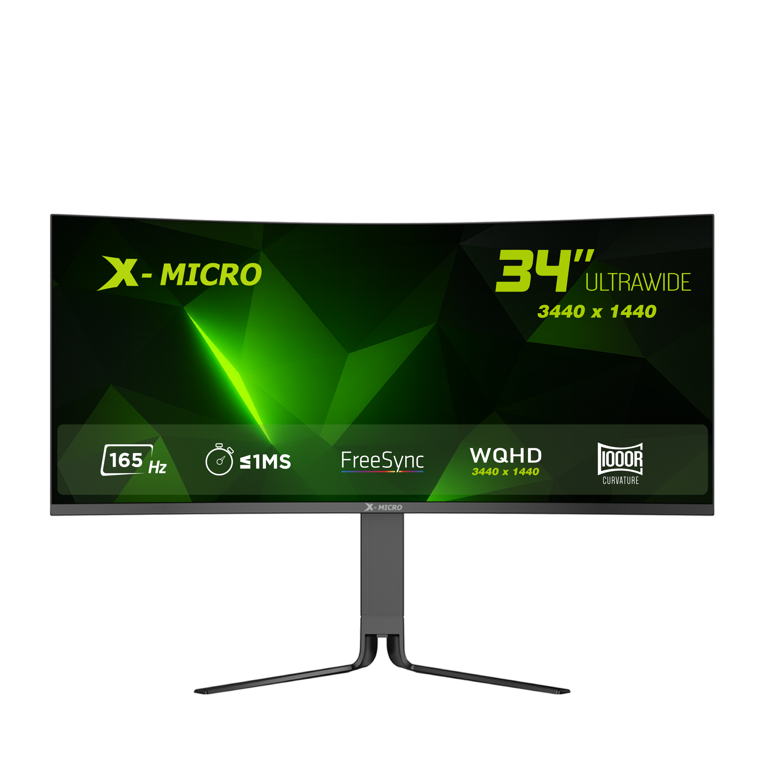 X-MICRO Monitor UltraWide 34" WQHD R1000 165Hz 1ms  X34C-A165 / X34C-S01AWQ