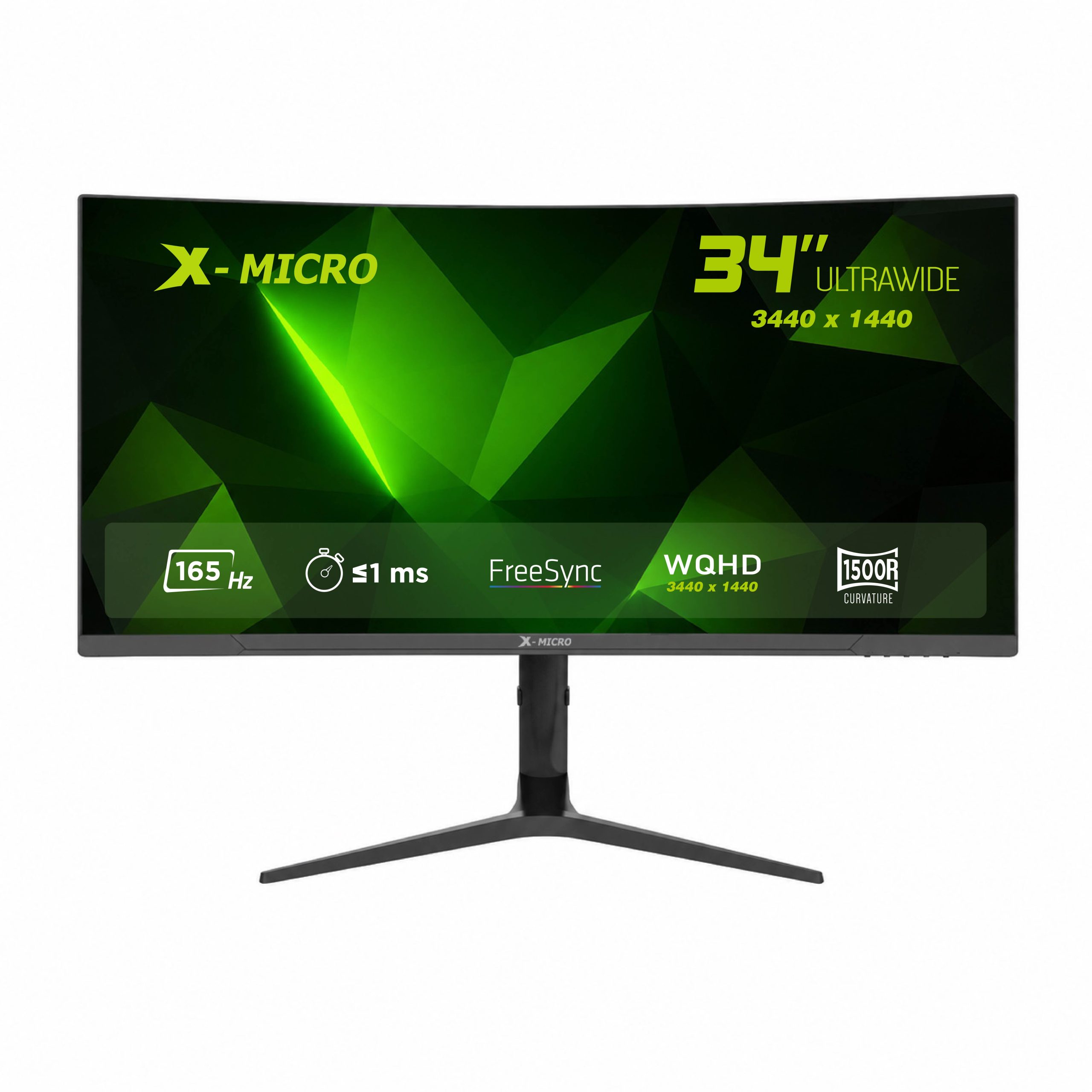 X-MICRO Monitor Gamer Curvo 34″ 3440×1440 165Hz – X34C-B165